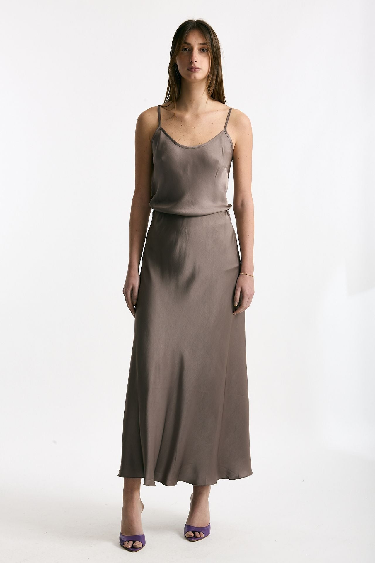 Gonna vita alta midi taupe women Daniele fiesoli - 2
