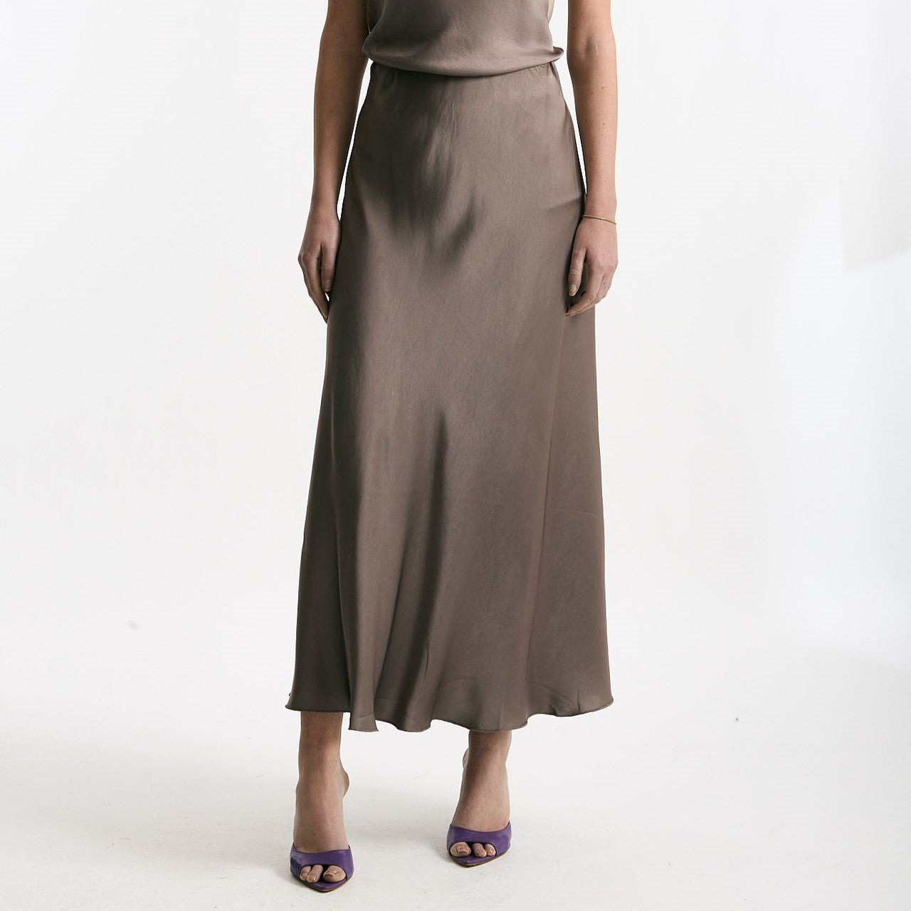 Gonna vita alta midi taupe women Daniele fiesoli - 6