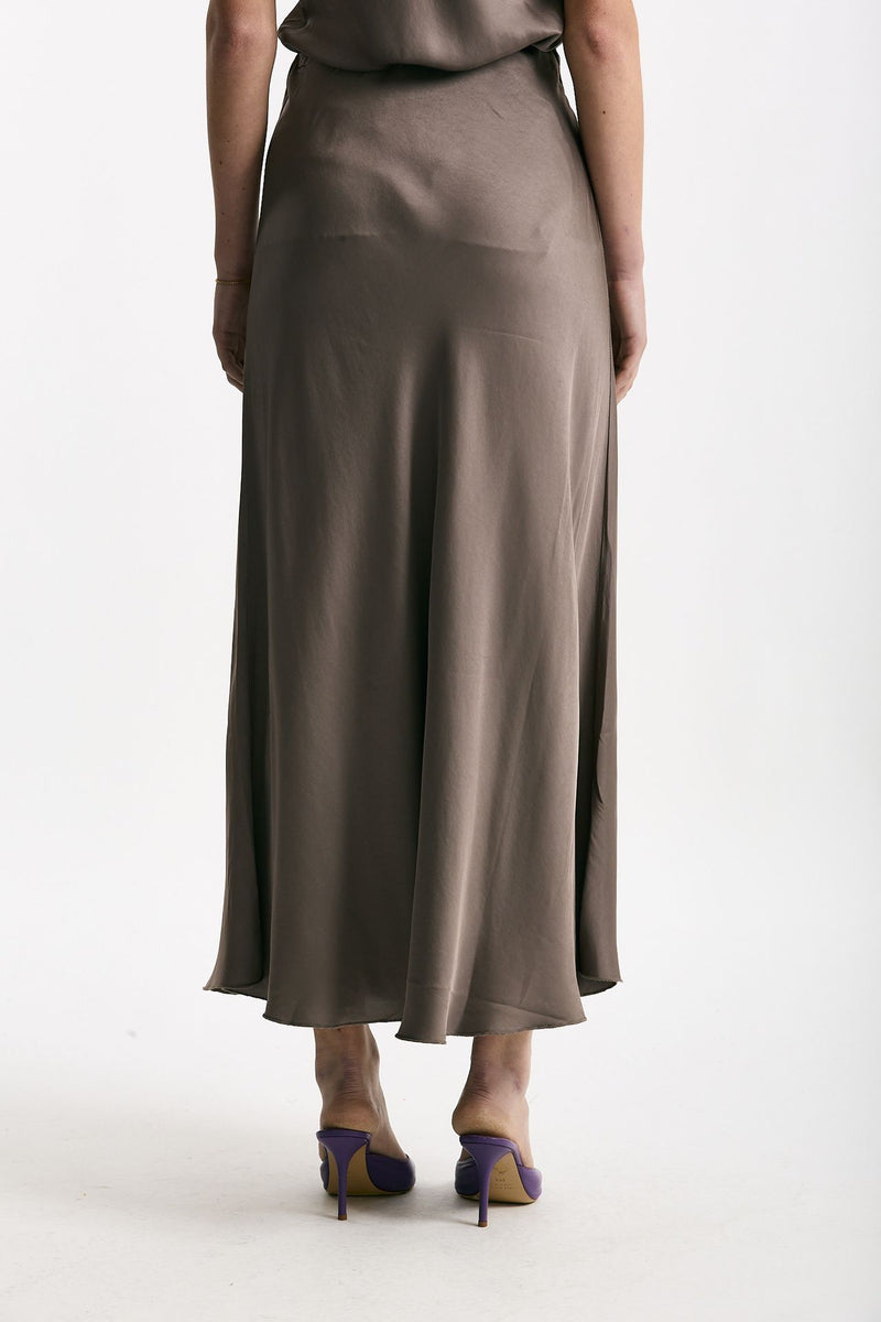 Gonna vita alta midi taupe women Daniele fiesoli - 4