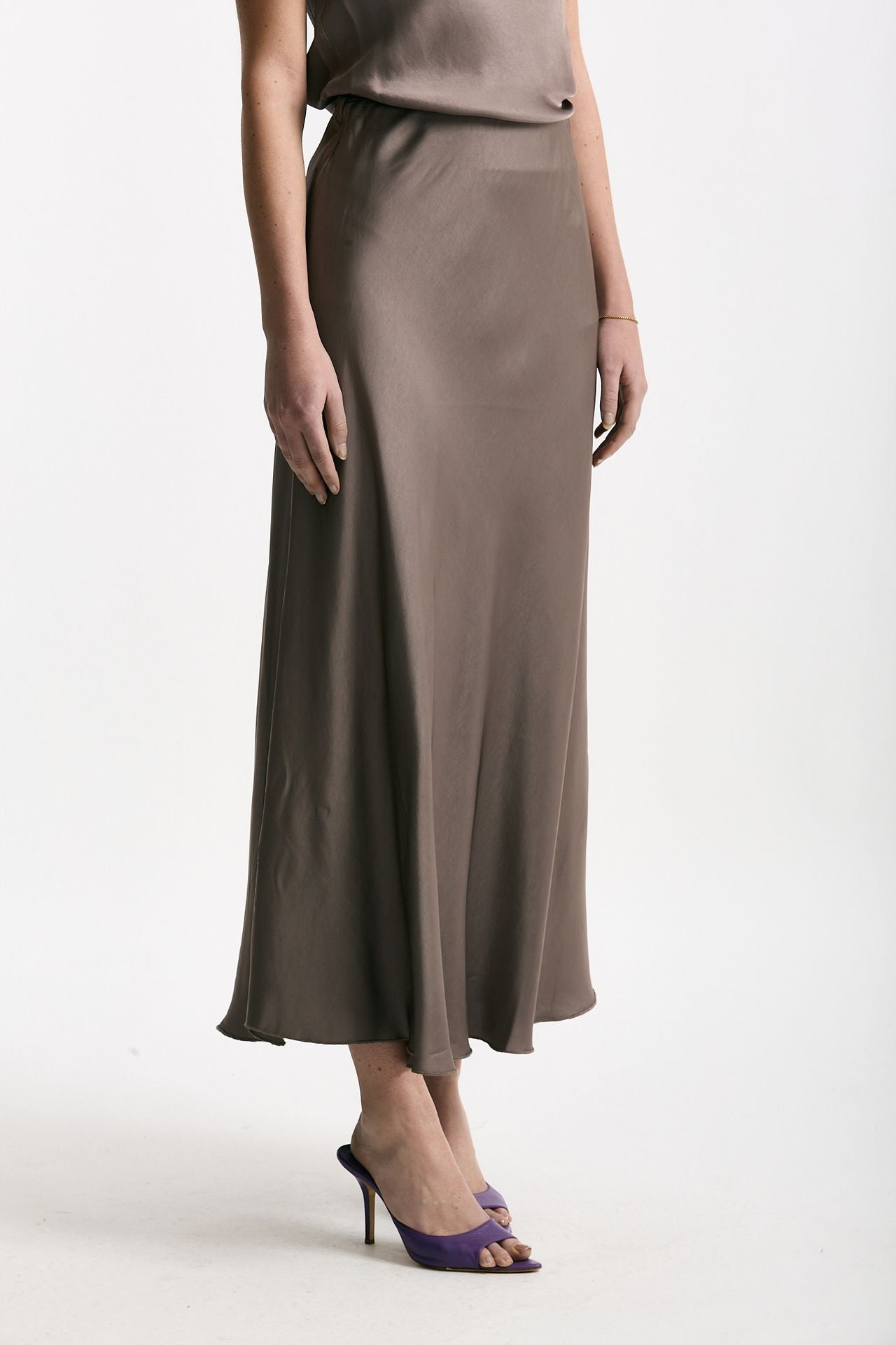 Gonna vita alta midi taupe women Daniele fiesoli - 5