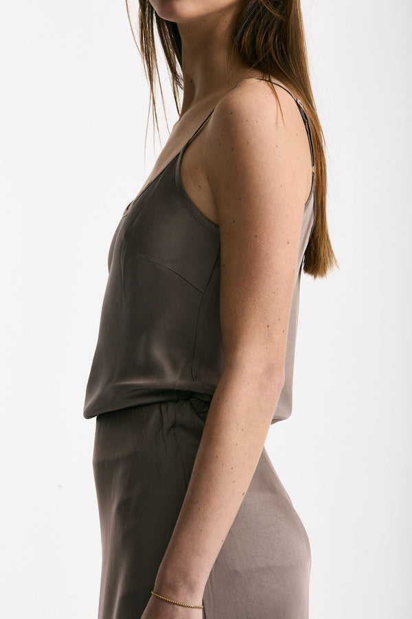 Top in viscosa taupe women Daniele fiesoli