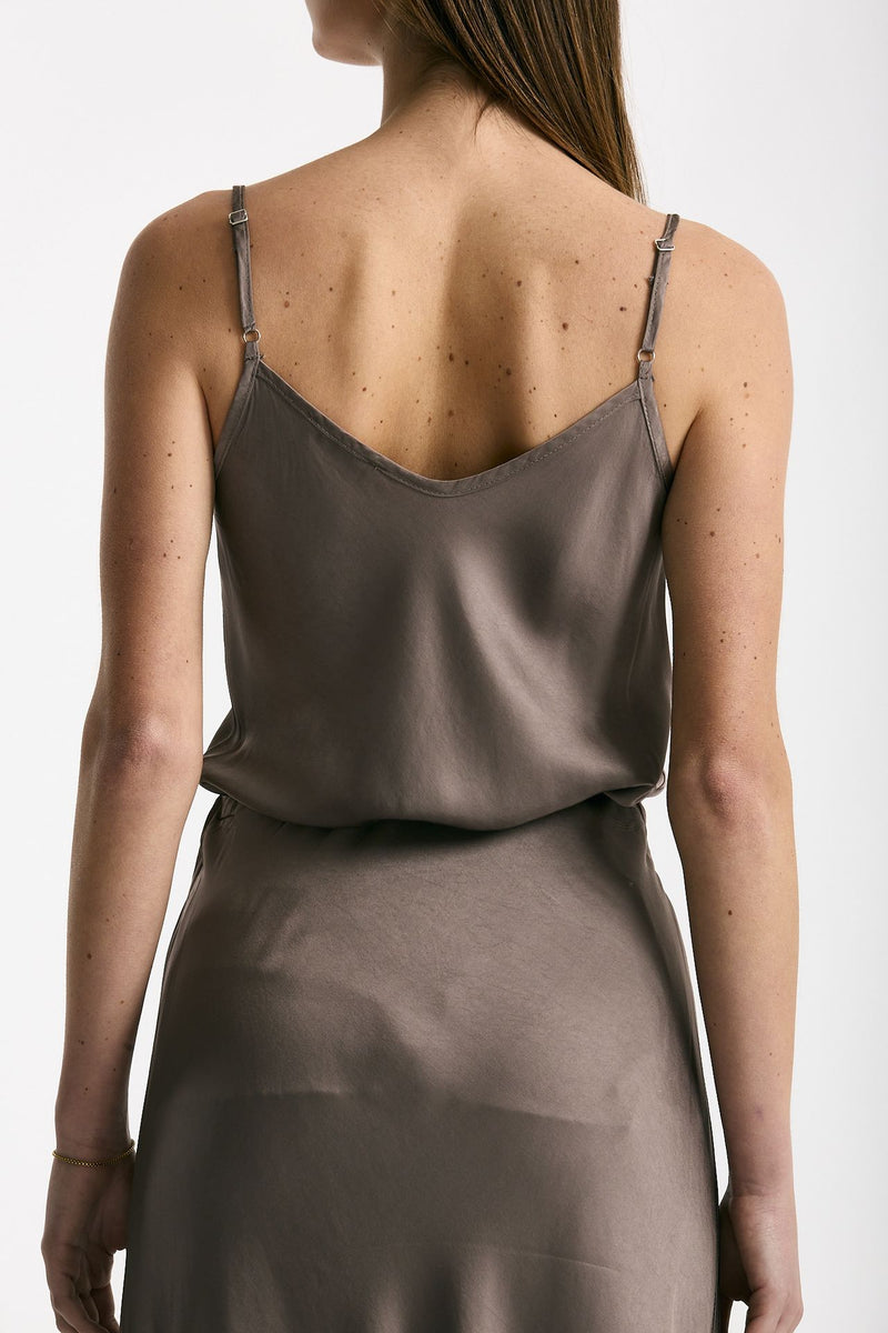Top in viscosa taupe women Daniele fiesoli - 3