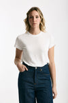 T-shirt basic in lino bianco women Daniele fiesoli - 1
