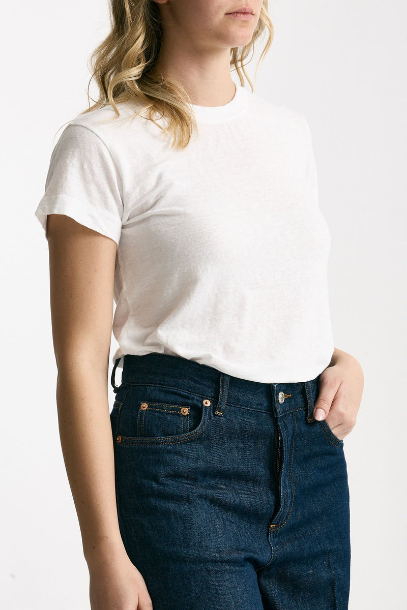 T-shirt basic in lino bianco women Daniele fiesoli - 4