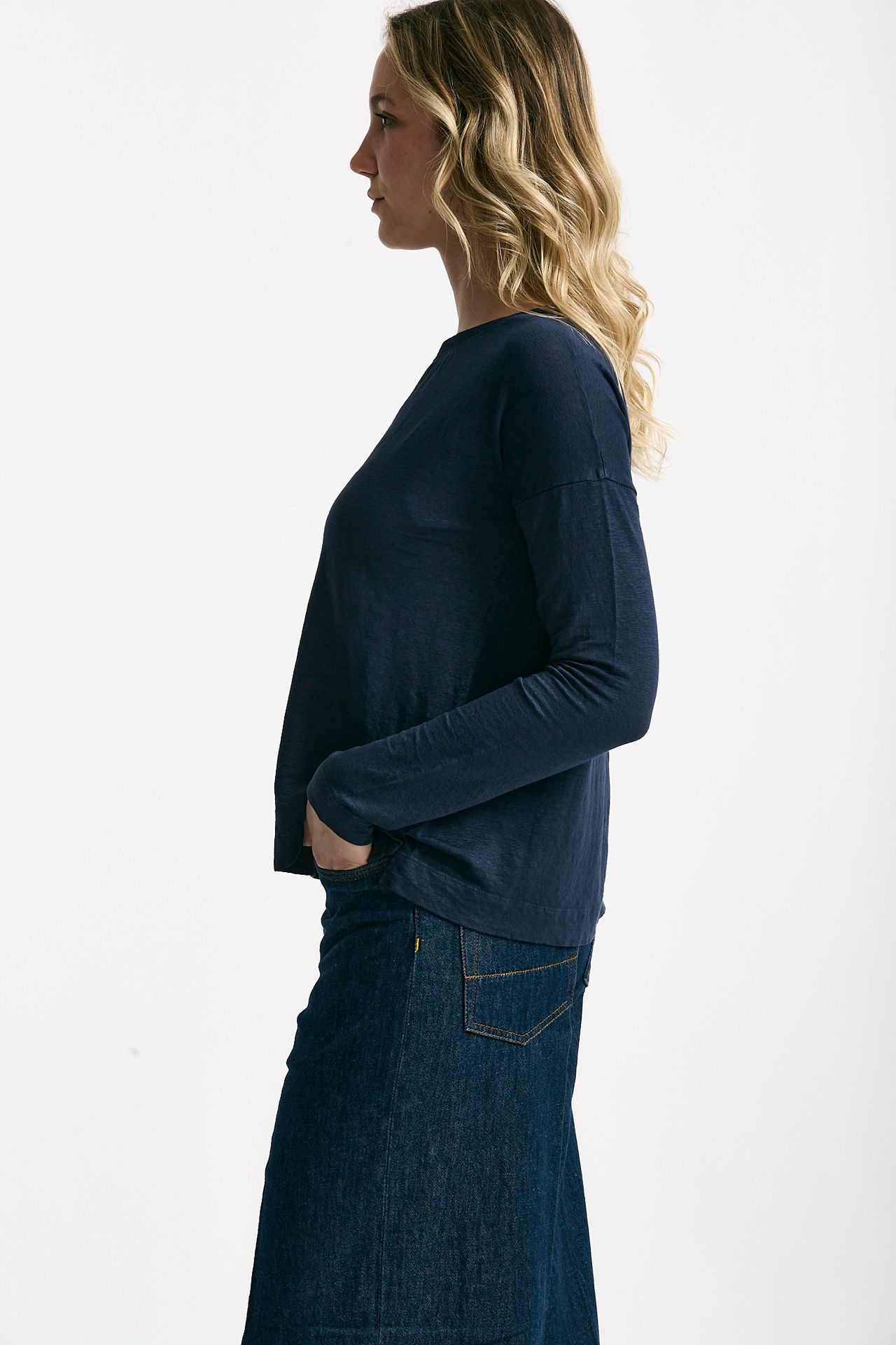 T-shirt in lino blu women Daniele fiesoli - 1