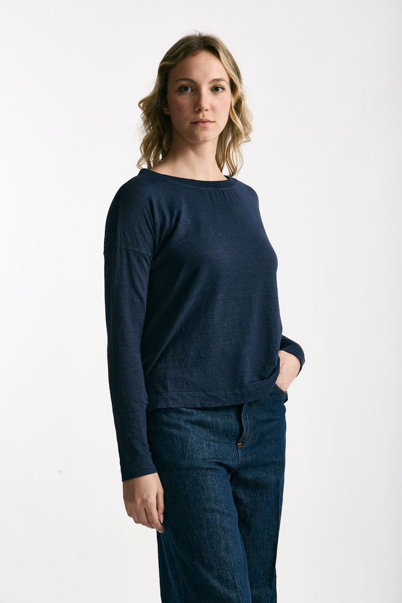 T-shirt in lino blu women Daniele fiesoli - 4