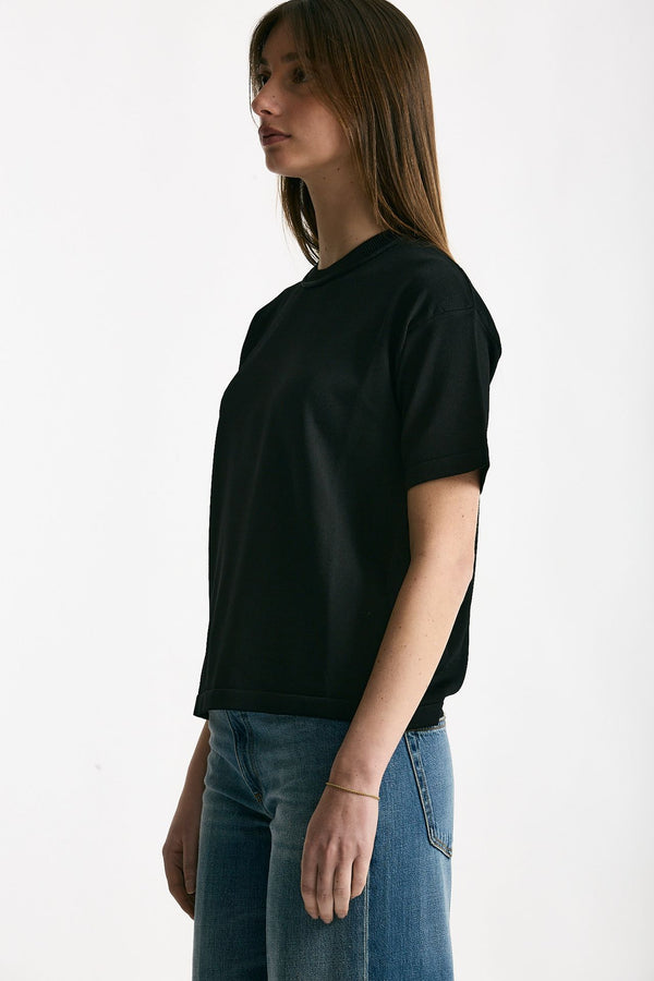 Maglia in viscosa nero women Daniele fiesoli
