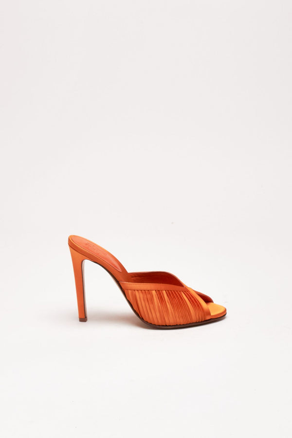 Décolleté NOEMIE SATIN in raso arancione women Gia borghini