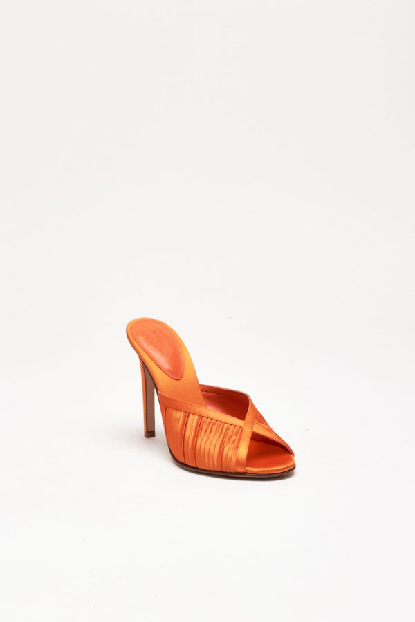 Décolleté NOEMIE SATIN in raso arancione women Gia borghini