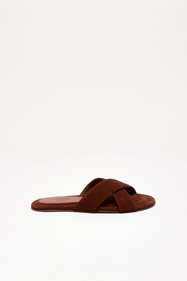 Ciabatte HINA in pelle marrone women Gia borghini