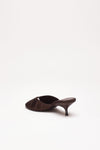 Sandalo basso MELANIE in raso marrone women Gia borghini - 3