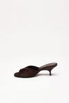 Sandalo basso MELANIE in raso marrone women Gia borghini - 4