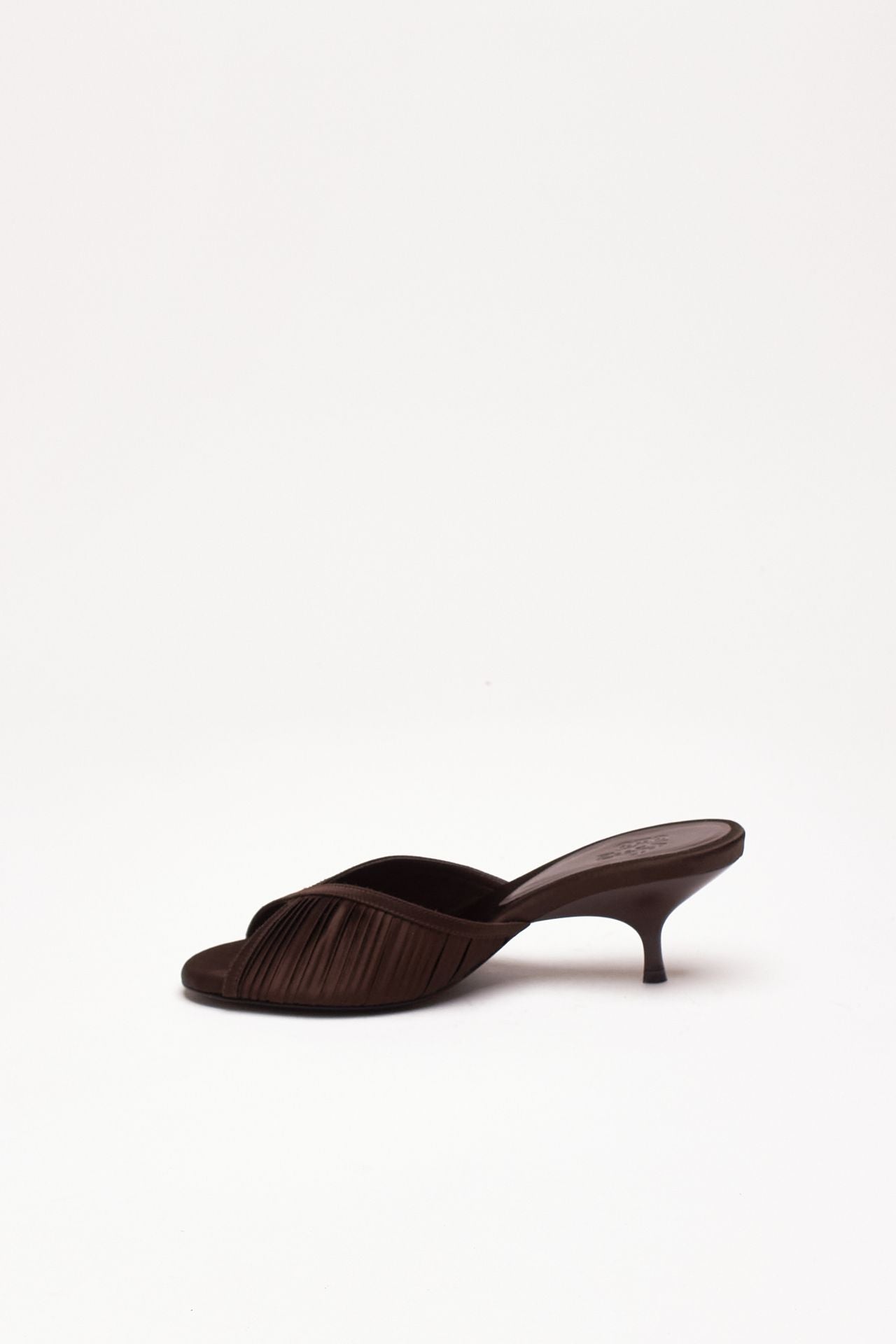 Sandalo basso MELANIE in raso marrone women Gia borghini - 4