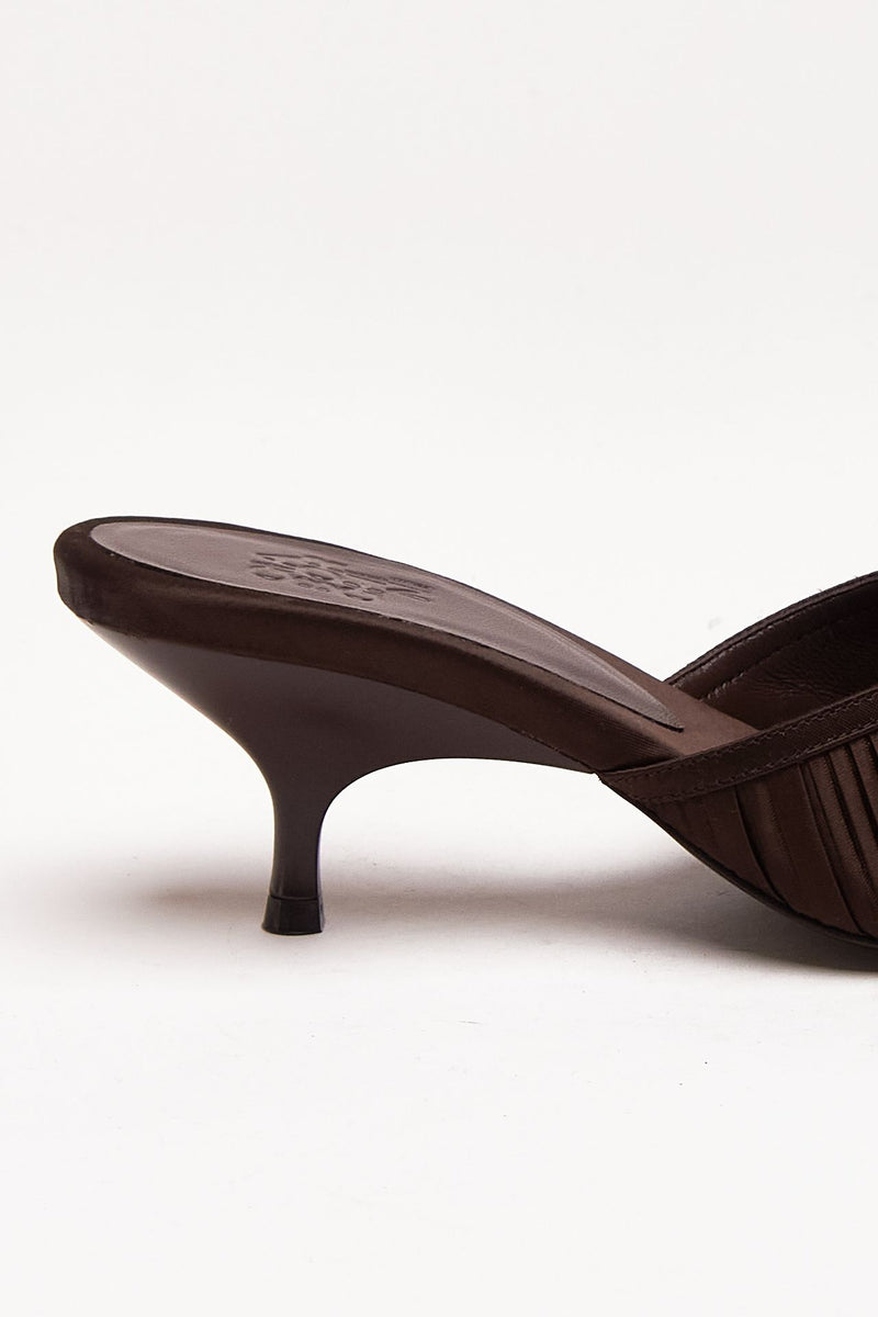 Sandalo basso MELANIE in raso marrone women Gia borghini - 6