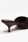 Sandalo basso MELANIE in raso marrone women Gia borghini - 7