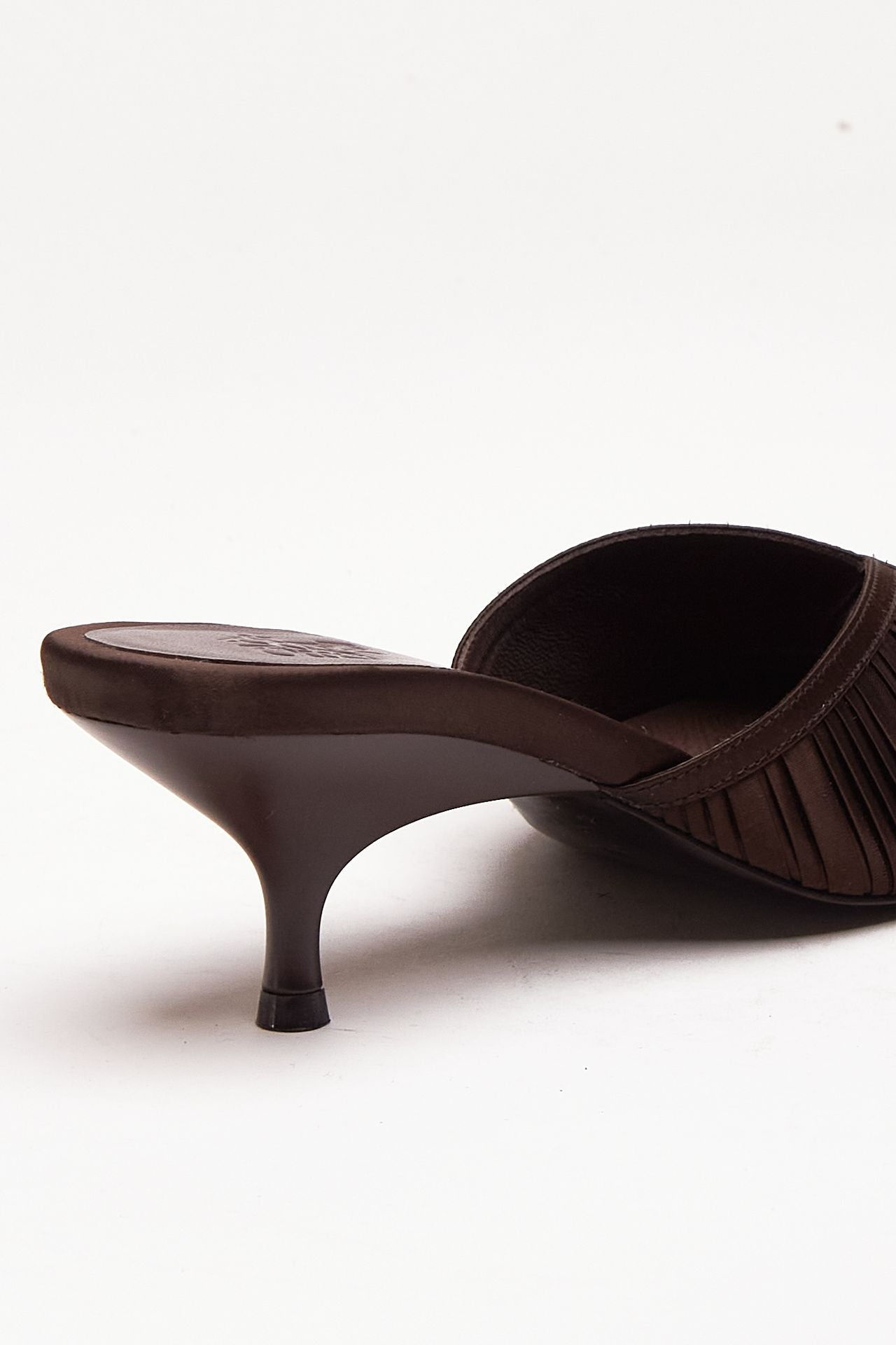 Sandalo basso MELANIE in raso marrone women Gia borghini - 7