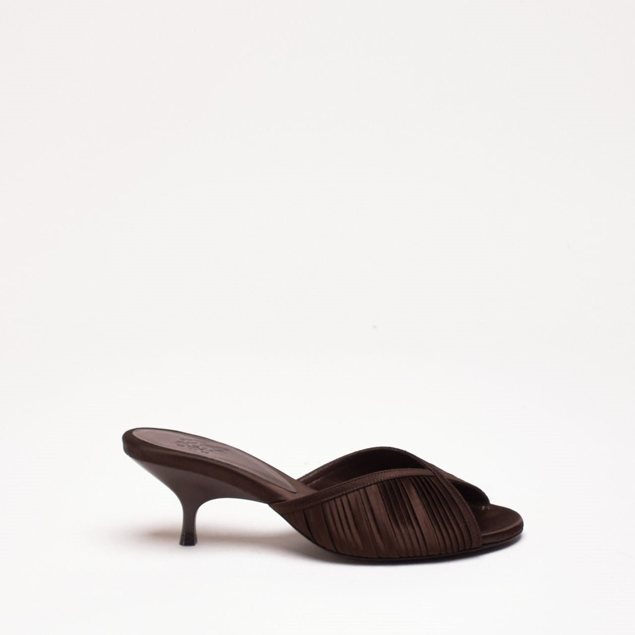 Sandalo basso MELANIE in raso marrone women Gia borghini - 8