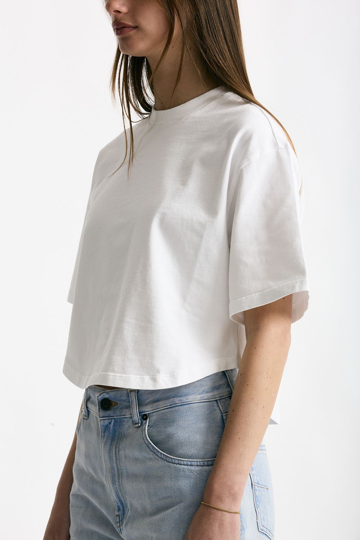 T-shirt girocollo crop bianco women Grifoni - 3