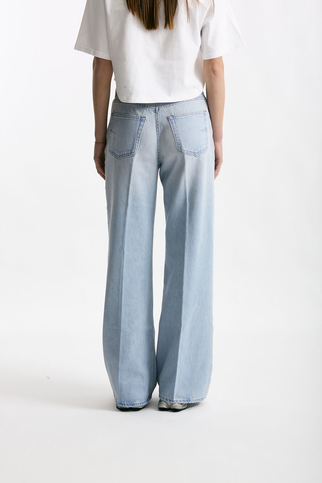 Jeans vita alta ampio Denim chiaro women Grifoni - 4