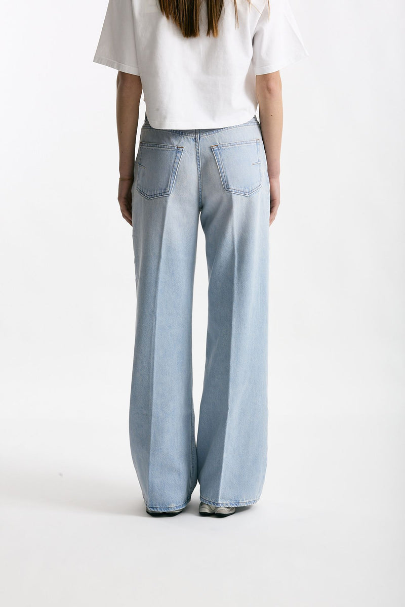 Jeans vita alta ampio Denim chiaro women Grifoni - 4