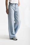 Jeans vita alta ampio Denim chiaro women Grifoni - 5