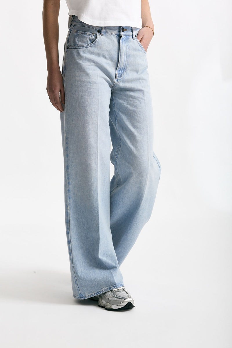 Jeans vita alta ampio Denim chiaro women Grifoni - 5