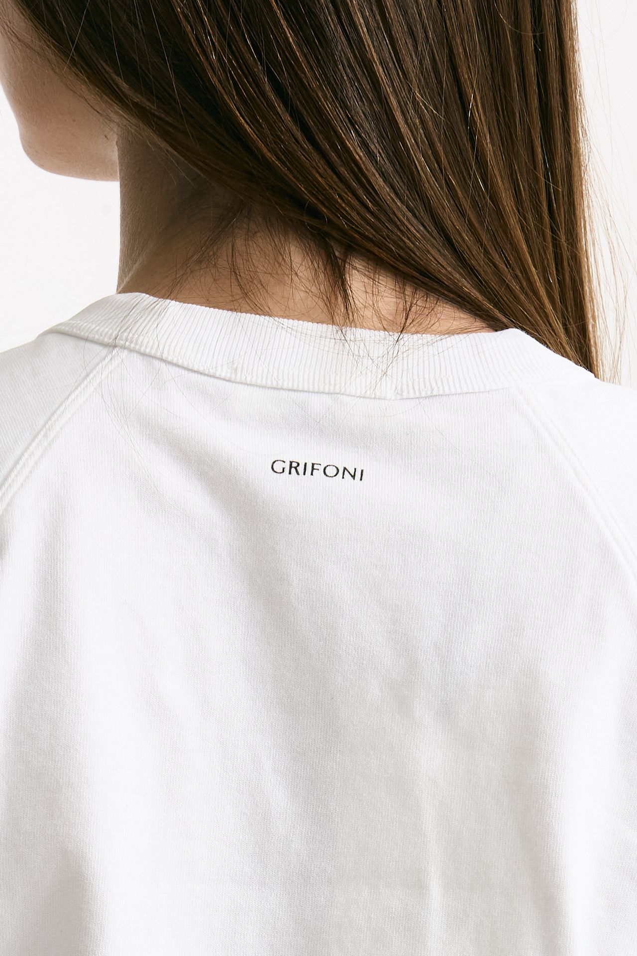 Top basic girocollo bianco women Grifoni - 4