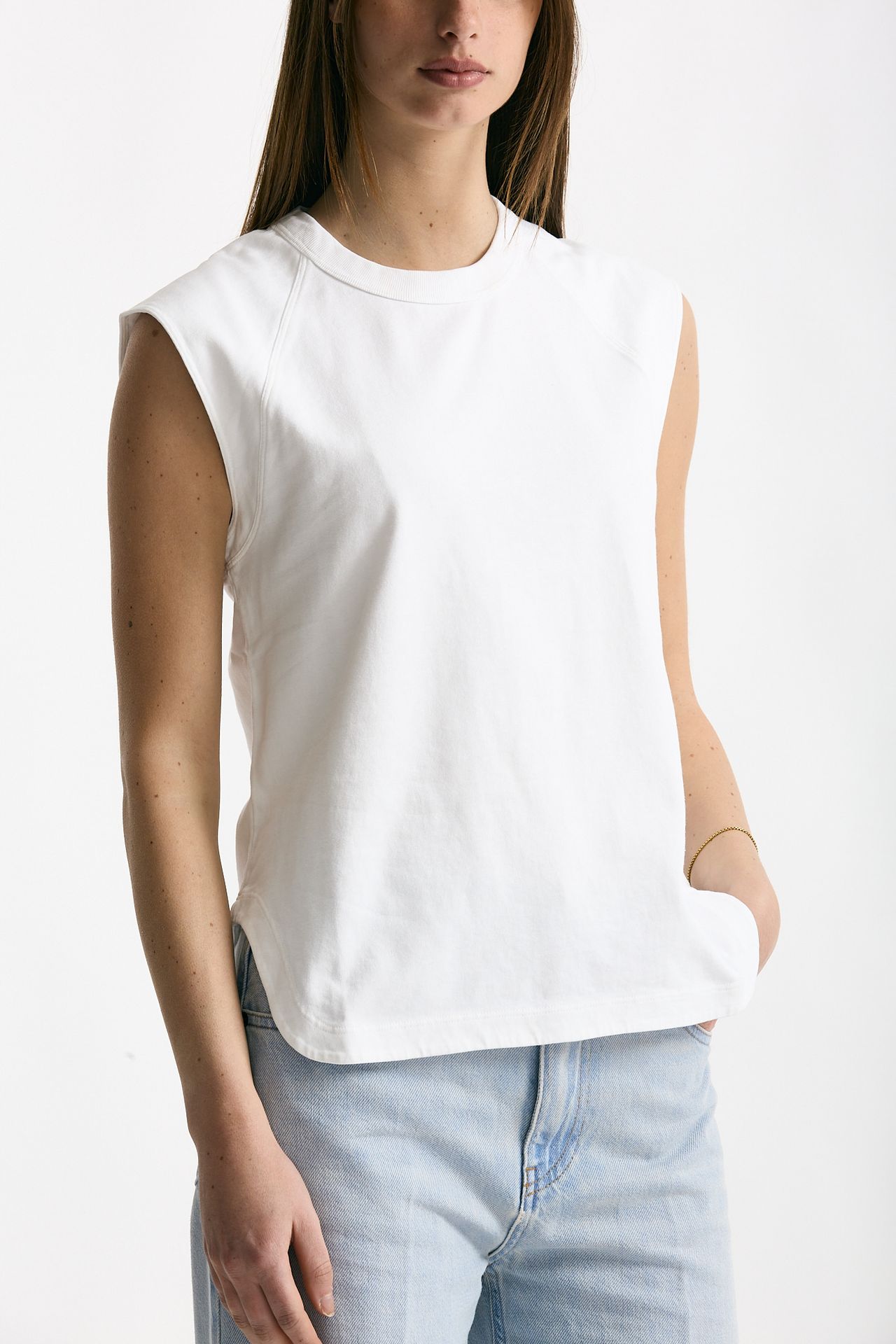 Top basic girocollo bianco women Grifoni - 5