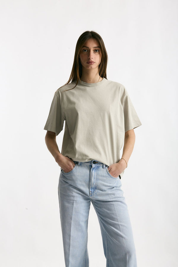 T-shirt over grigio lavato women Grifoni