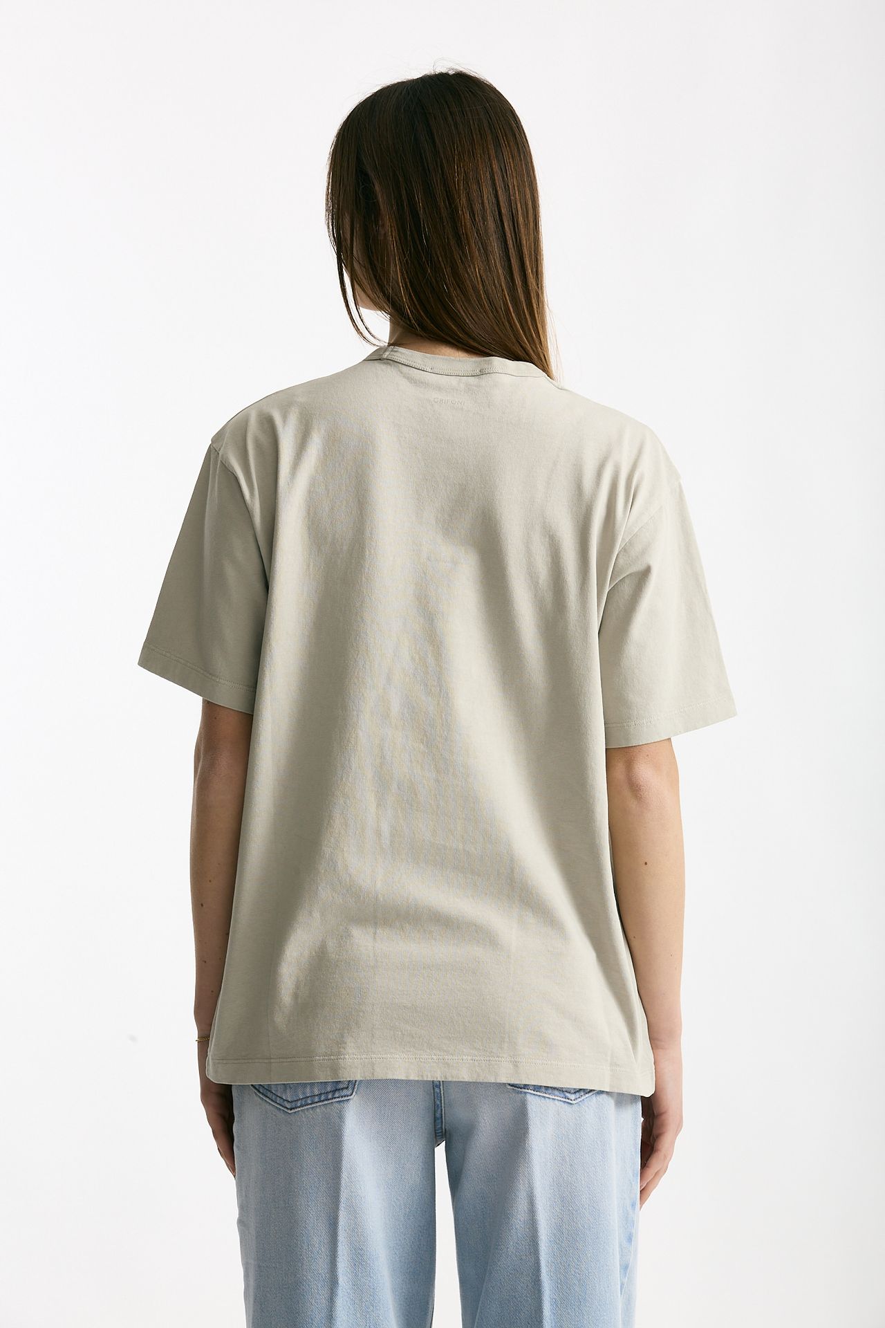 T-shirt over grigio lavato women Grifoni - 3