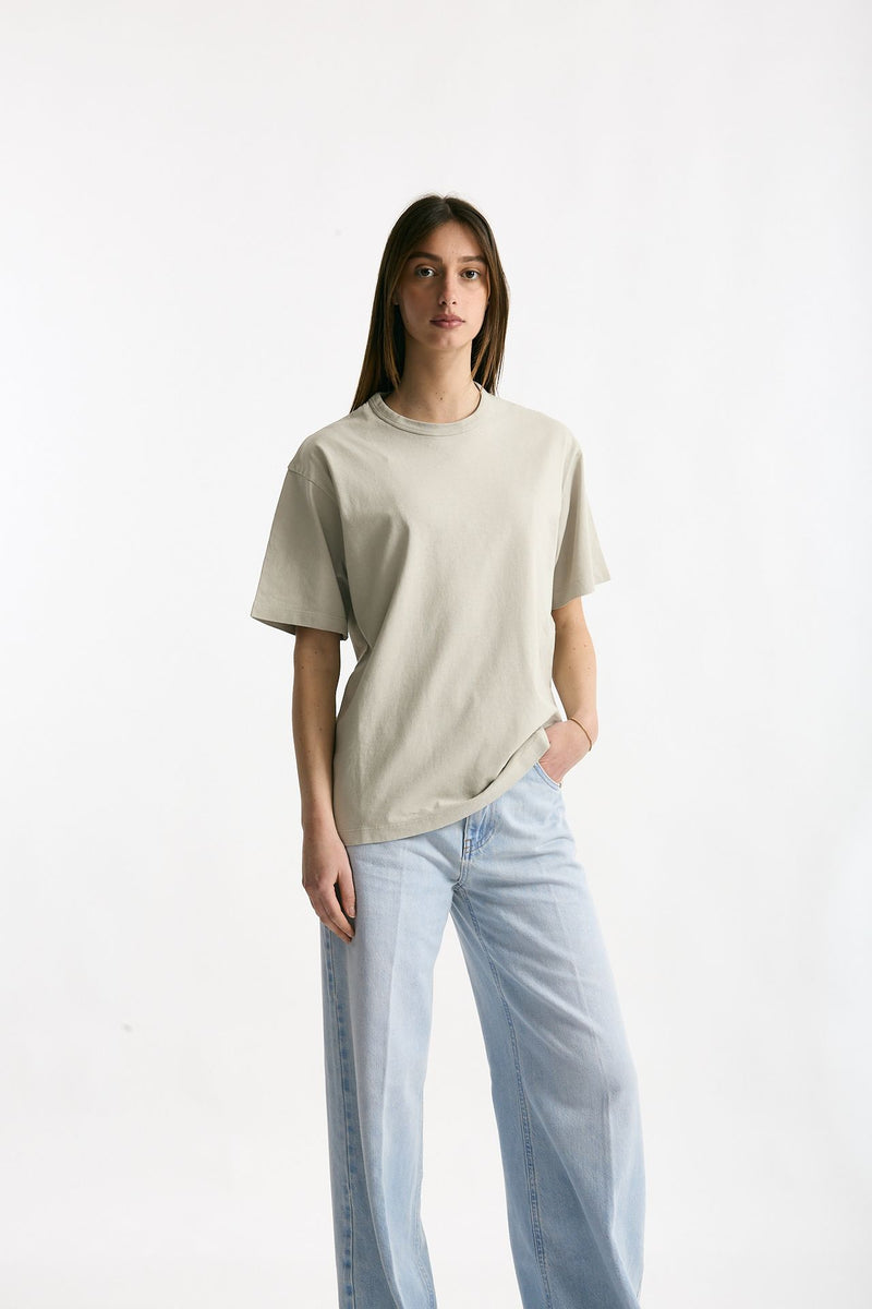 T-shirt over grigio lavato women Grifoni - 4