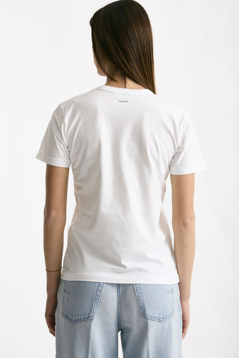 T-shirt basic bianco women Grifoni - 3