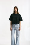 T-shirt crop nero women Grifoni - 1