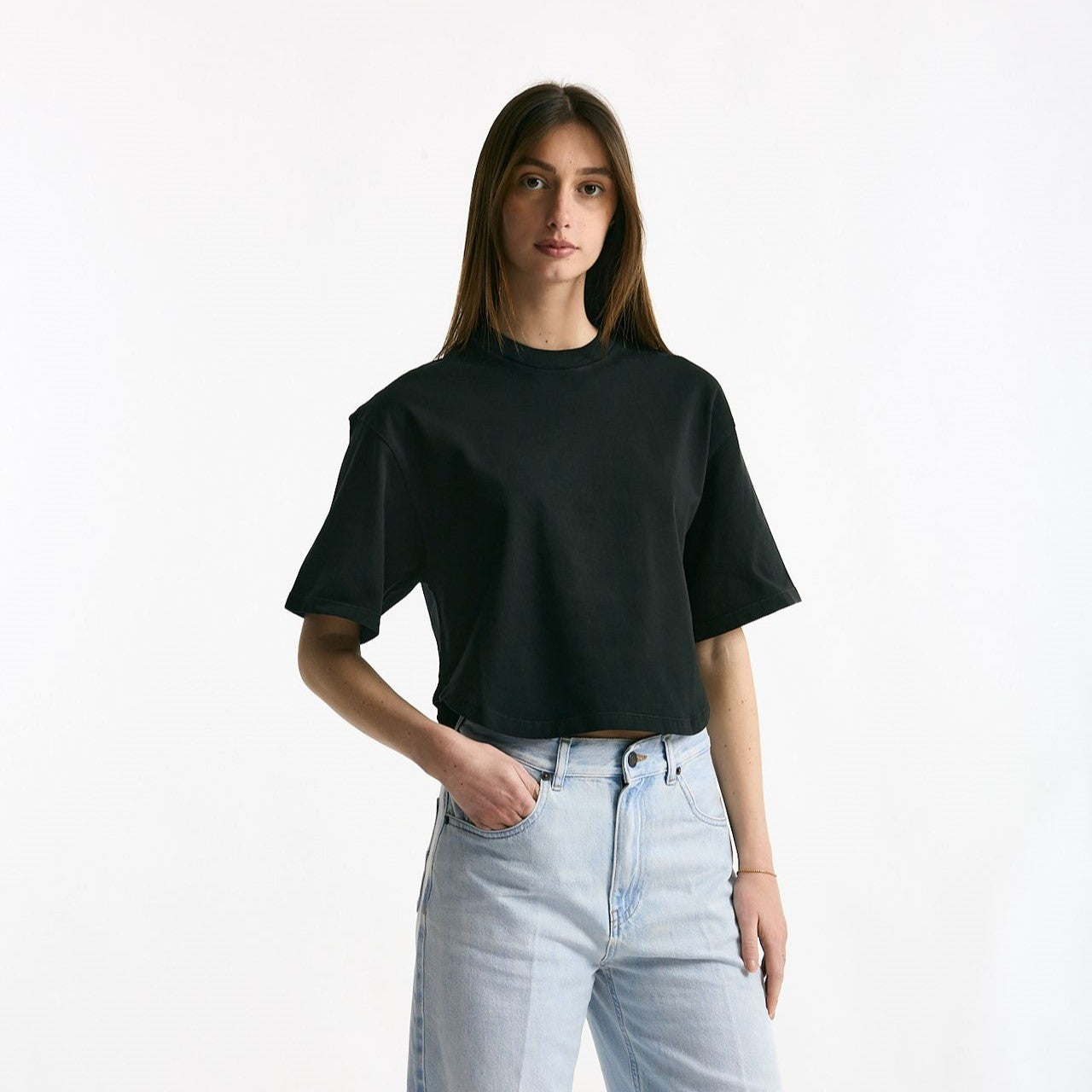 T-shirt crop nero women Grifoni - 5