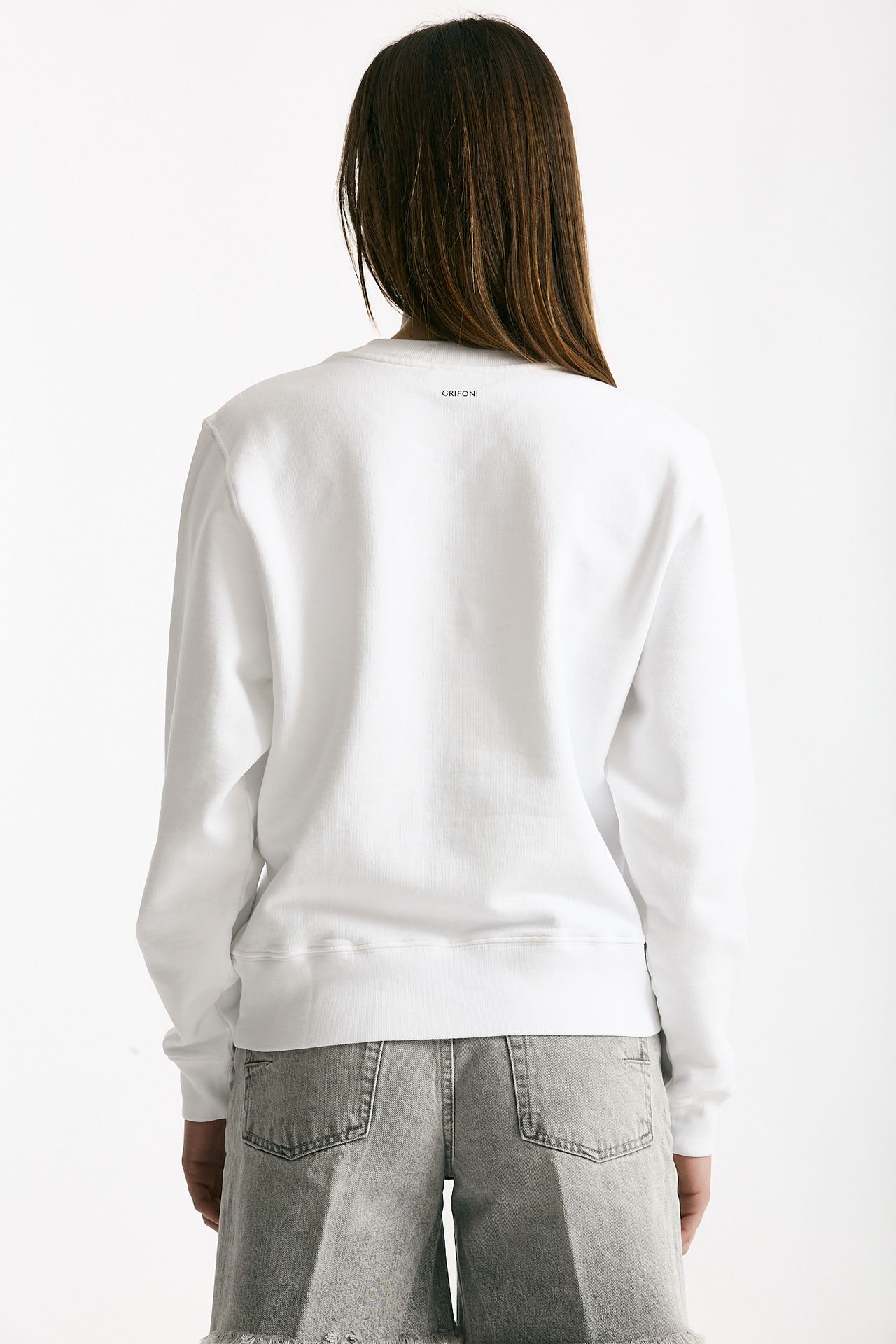 Felpa girocollo bianco women Grifoni - 3