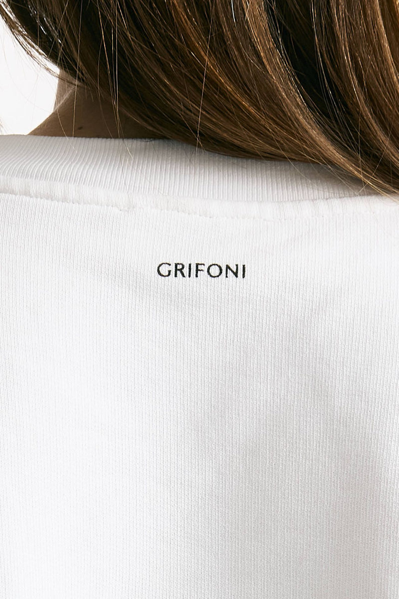Felpa girocollo bianco women Grifoni - 4