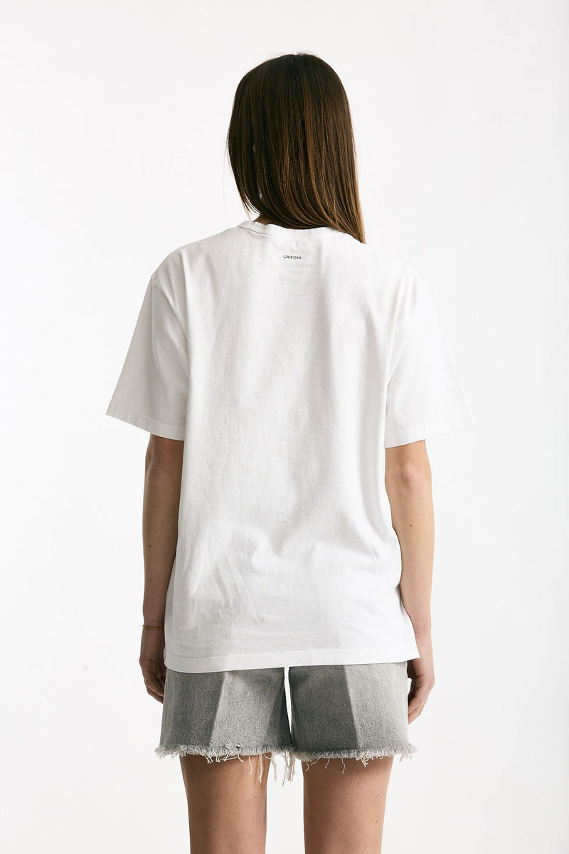 T-shirt over bianco women Grifoni - 3