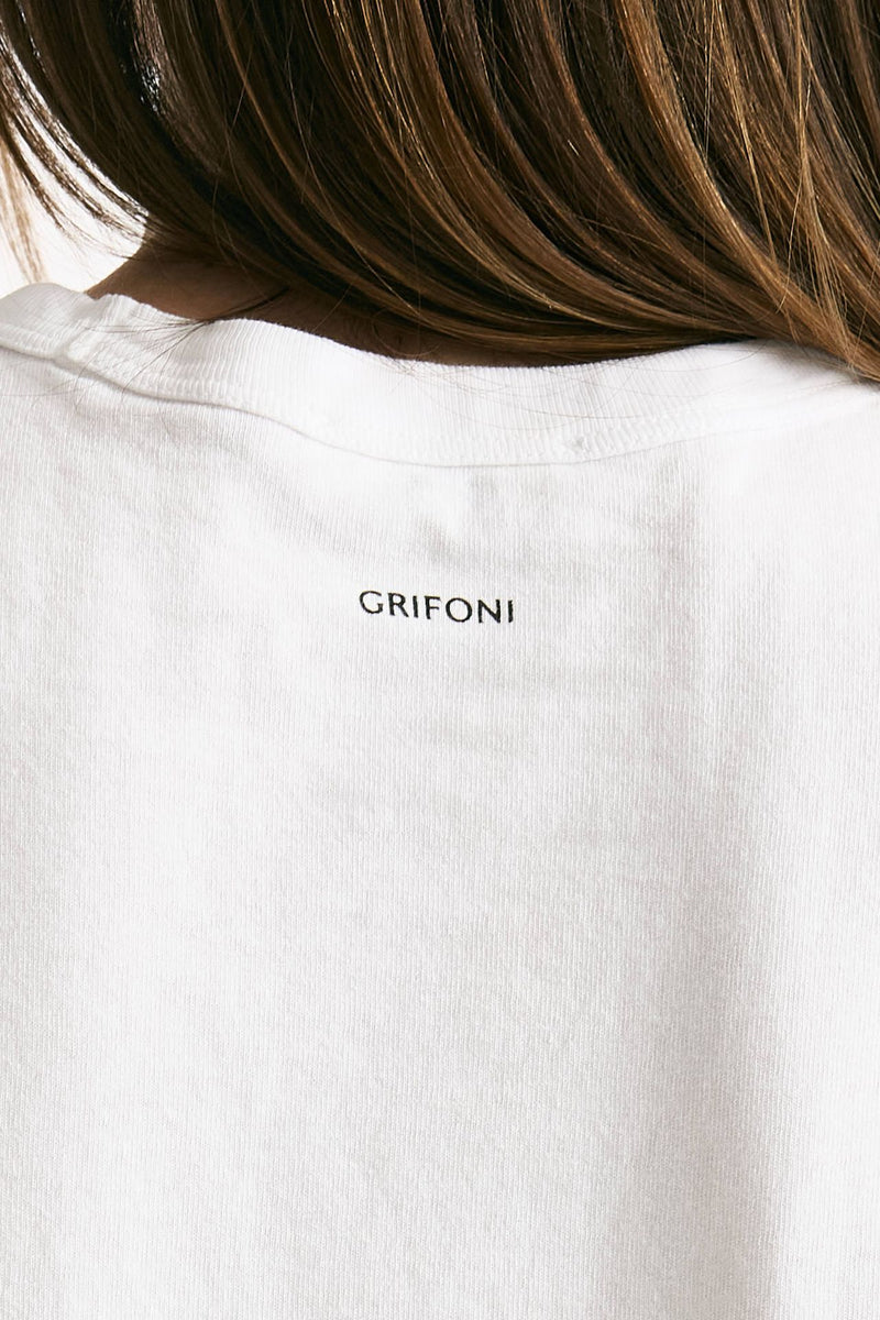 T-shirt over bianco women Grifoni - 4