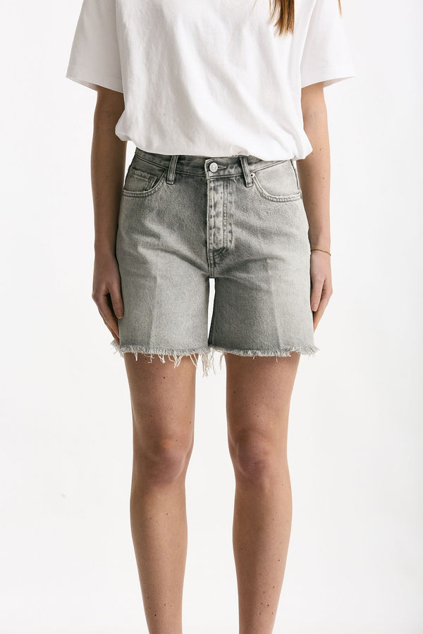 Short in denim grigio lavato women Grifoni