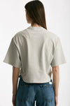 T-shirt crop grigio lavato women Grifoni - 3