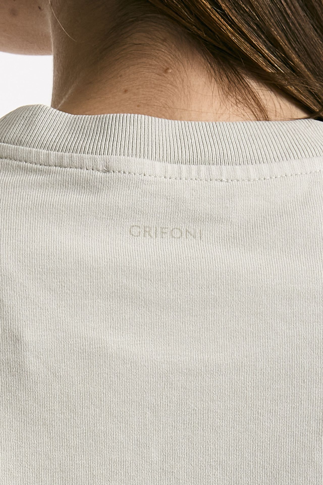 T-shirt crop grigio lavato women Grifoni - 4