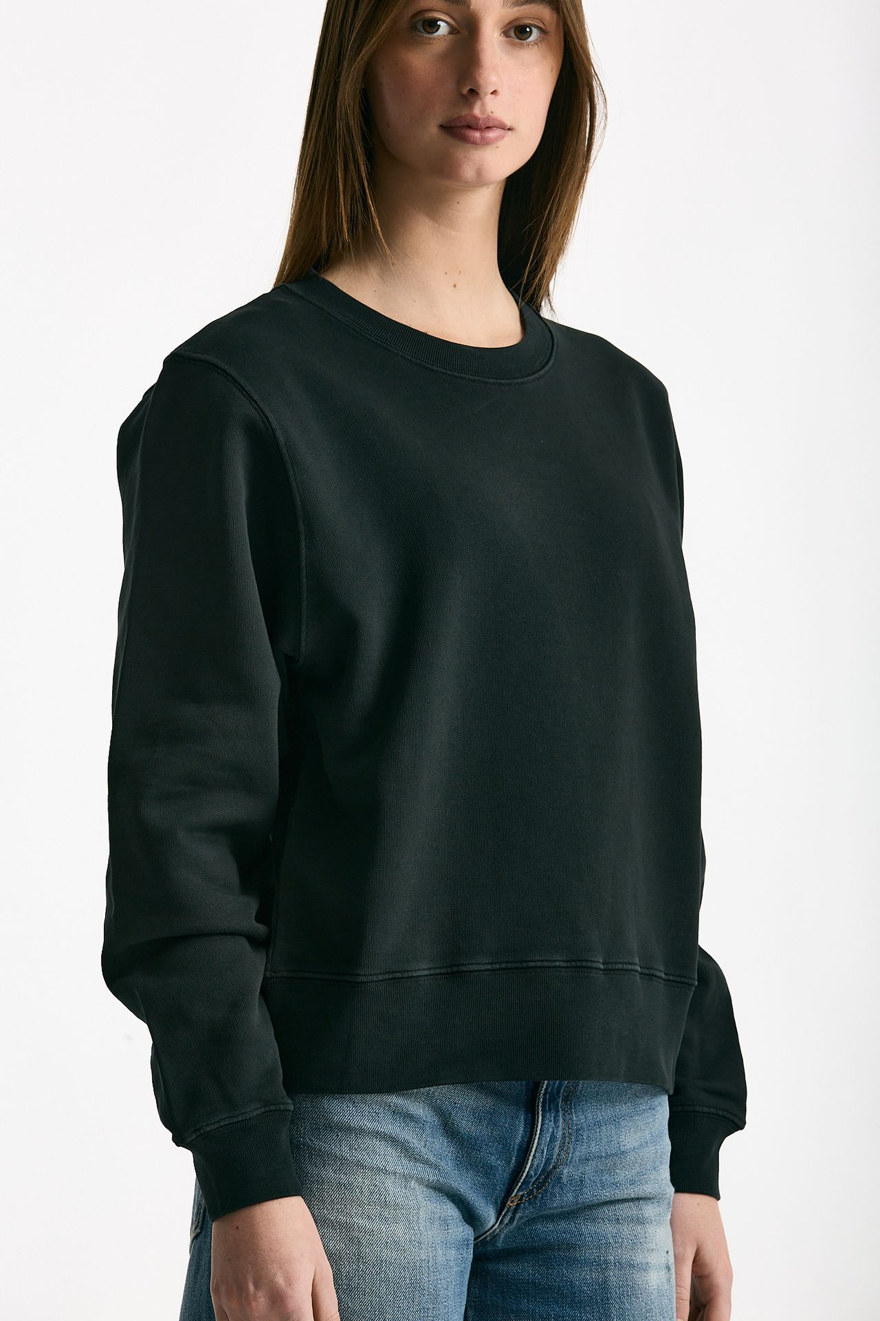 Felpa girocollo nero lavato women Grifoni - 4