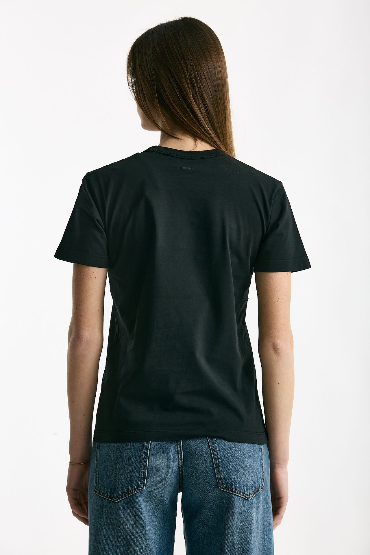 T-shirt basic nero women Grifoni - 3