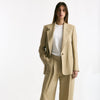 Blazer in viscosa e lino beige women Grifoni - 8