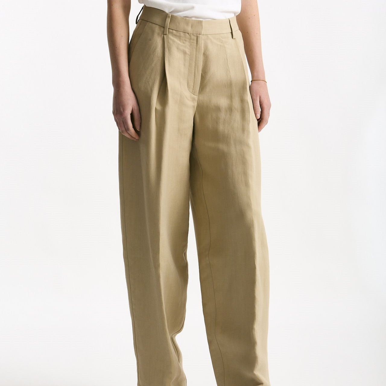 Pantalone in viscosa e lino beige women Grifoni - 6
