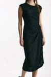 Abito midi in seta nero women Grifoni - 4