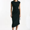 Abito midi in seta nero women Grifoni - 6
