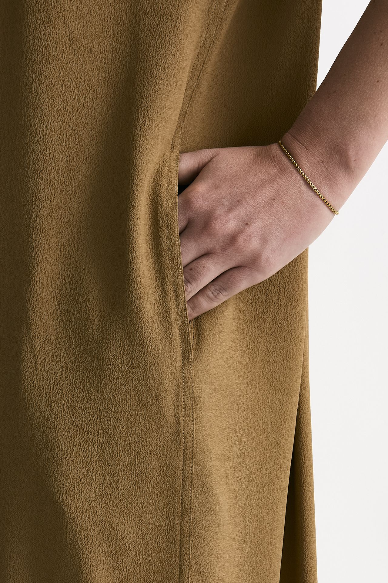 Abito over in seta cammello women Grifoni - 5