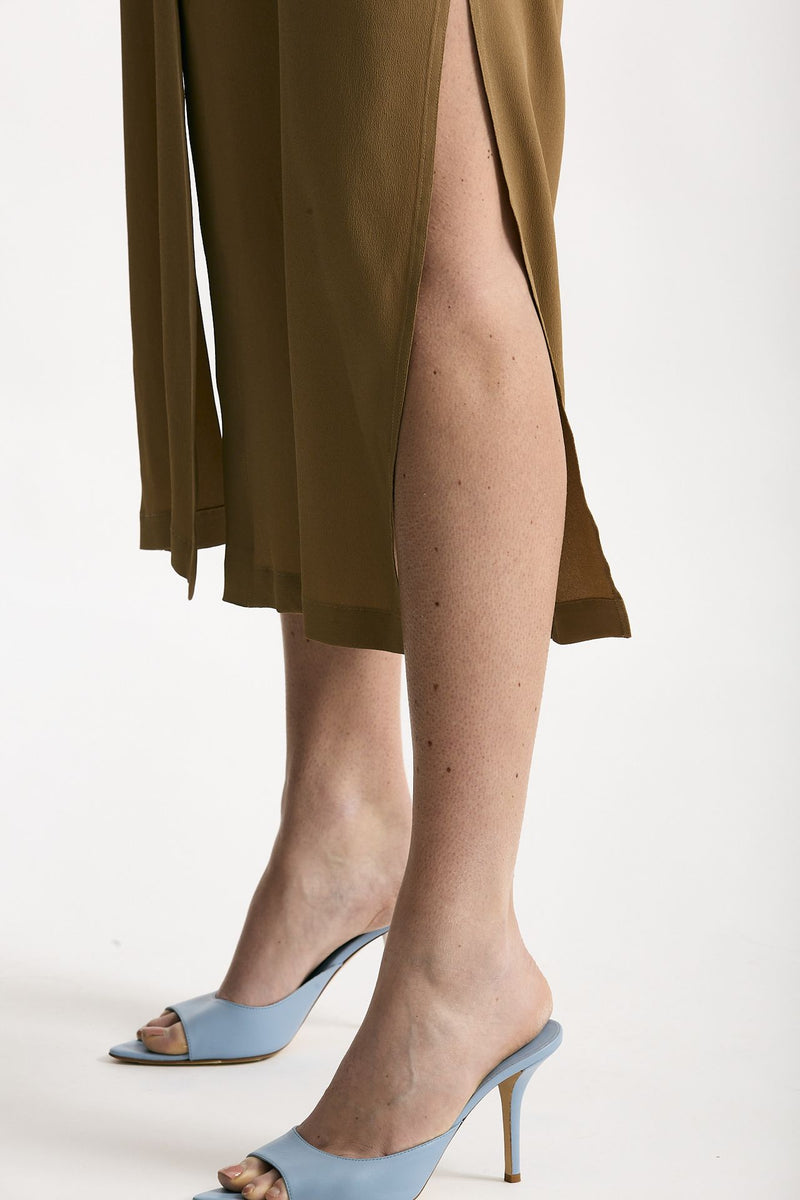 Abito over in seta cammello women Grifoni - 6