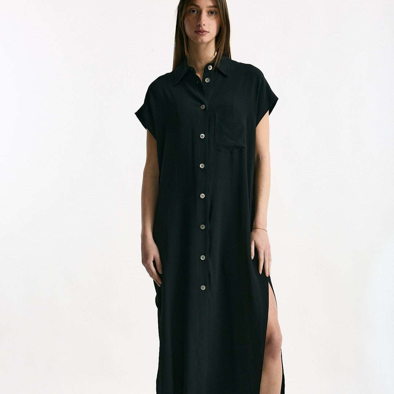 Abito over in seta nero women Grifoni - 7